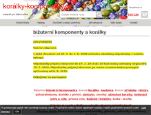 Tablet Screenshot of koralky-komponenty.cz